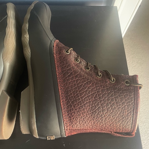 Sperry Saltwater Black/Amaretto Duck Boots Leather Waterproof STS23704 Men's 11 - Picture 2 of 6